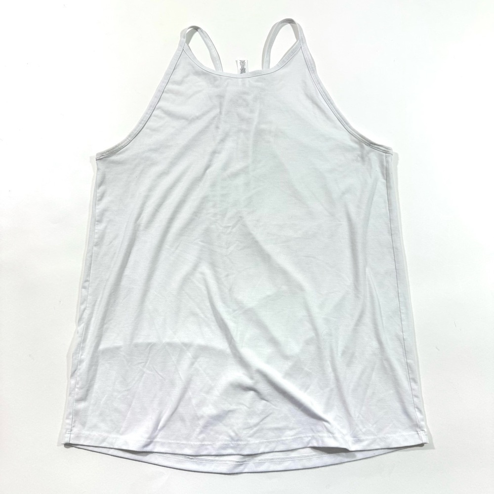 Athleta Yin Racerback Tank Top White Loose Athleisure